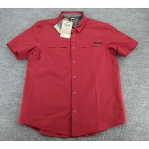 Jockey Mens Button Down Regular Fit NWT Red Outdoors Luke Bryan Shirt M